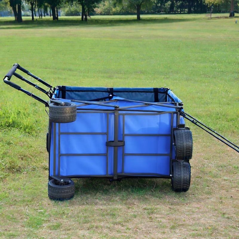 Carrozzino per carrelli con ruote grandi di 17 cm di diametro e design pieghevole