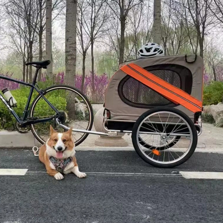 In acciaio inossidabile Baby Bike Trailer con Pet Trailer Dog 150*90*105CM Pneumatico posteriore da 20&quot;
